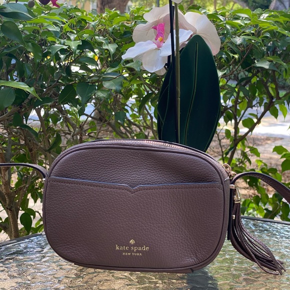 Kate Spade Purple Spade Logo Leather Crossbody - Picture 11 of 16